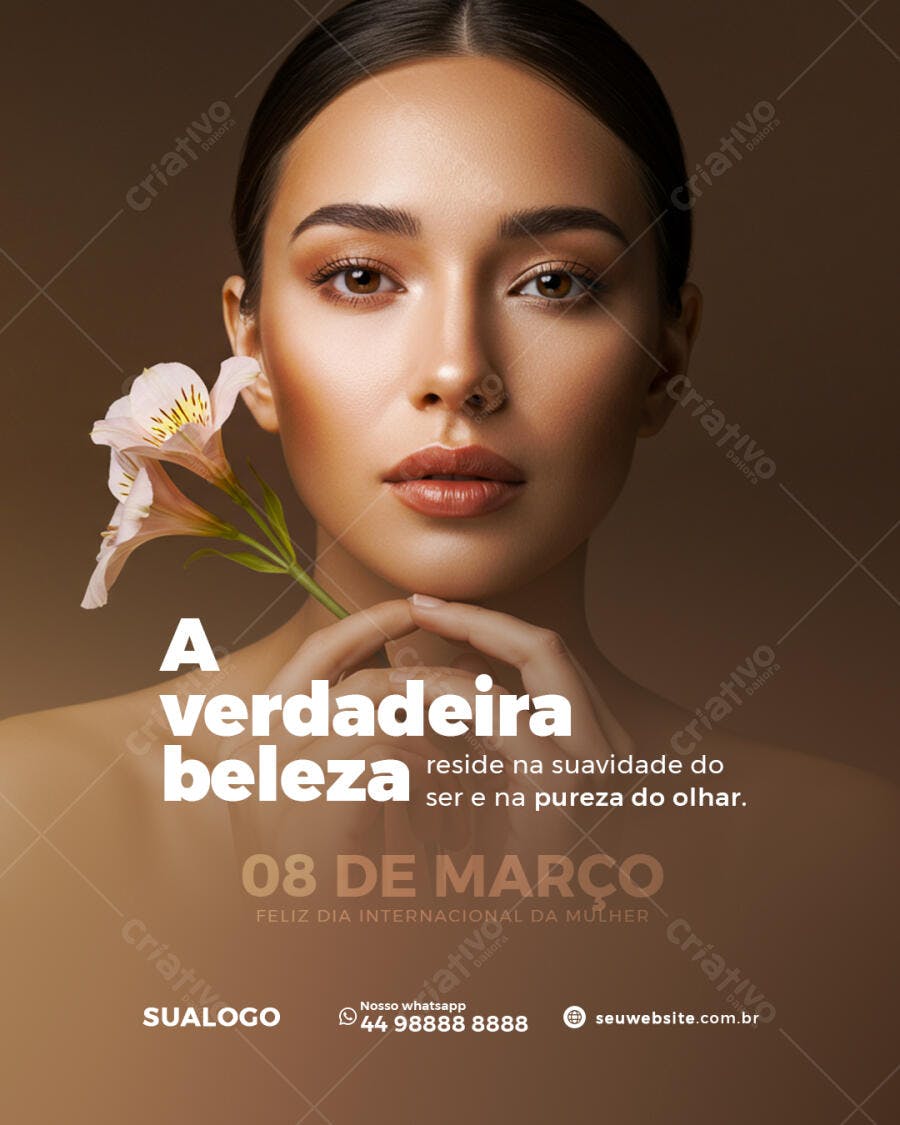 Flyer Dia Internacional da Mulher PSD Editável
