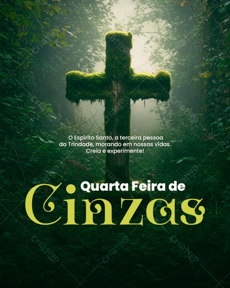 Flyer Quarta-Feira de Cinzas PSD Editável