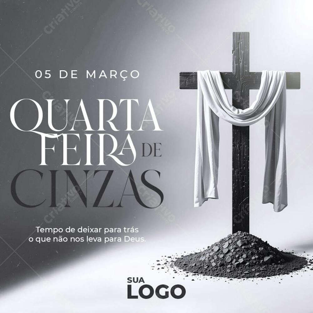 PSD Flyer Quarta Feira de Cinzas 