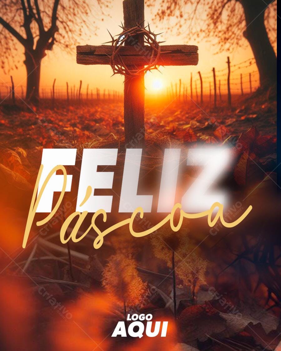Flyer Páscoa PSD Editável