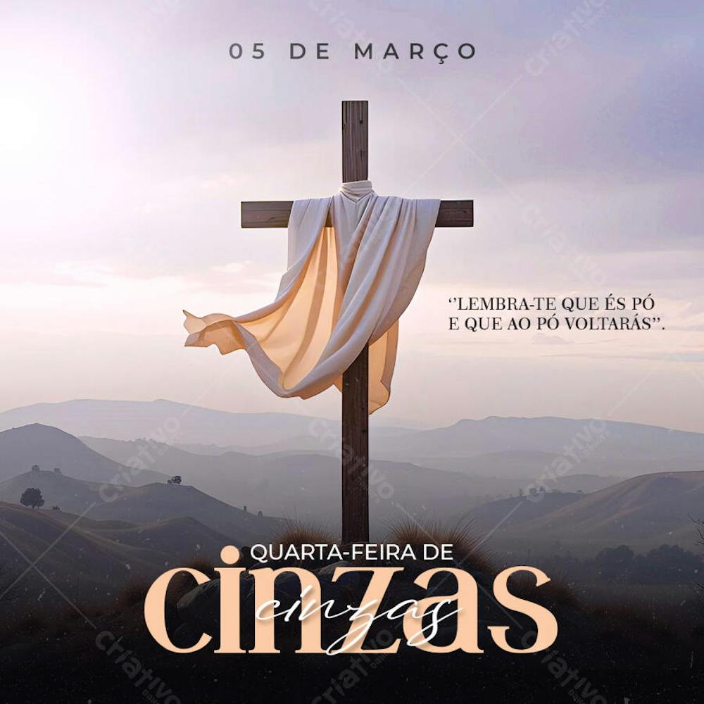 Quarta Feira de Cinzas Flyer PSD