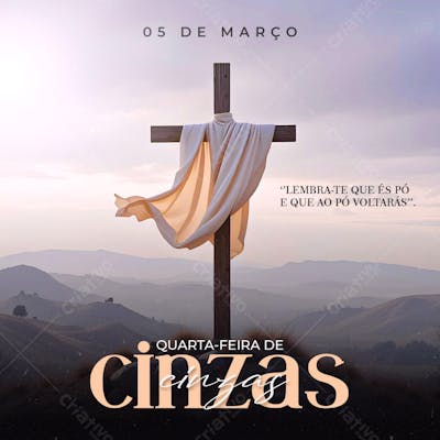 Quarta Feira de Cinzas Flyer PSD