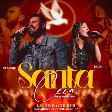 FLYER DE CULTO DE SANTA CEIA 2025 LAGOINHA ALPHAVILLE FEED