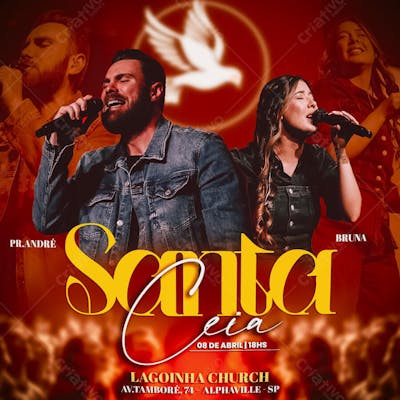 FLYER DE CULTO DE SANTA CEIA 2025 LAGOINHA ALPHAVILLE FEED