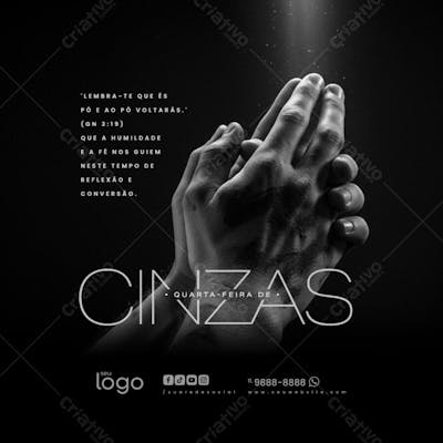 Quarta feira de cinzas