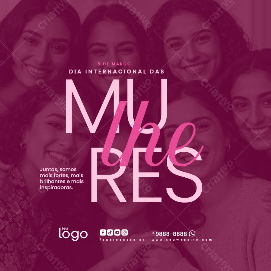Postagem Dia Internacional da Mulher PSD Editável