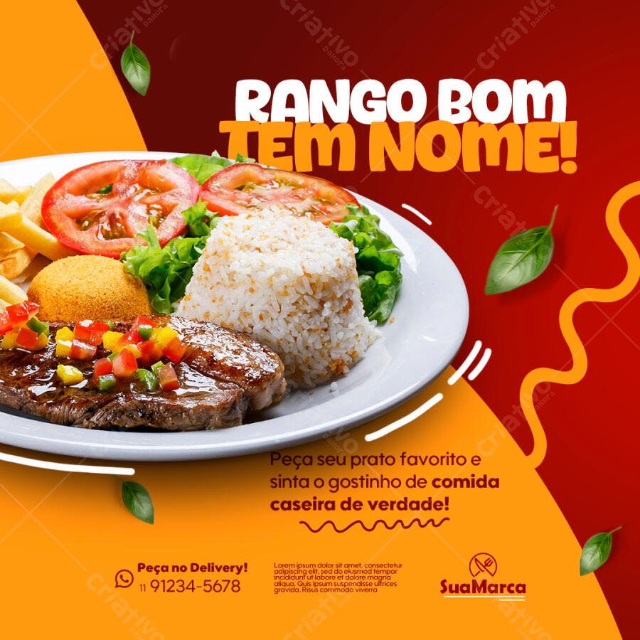 Flyer para Restaurante PSD Editável