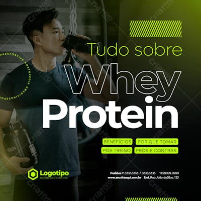 Tudo sobre Whey Protein Academia Post