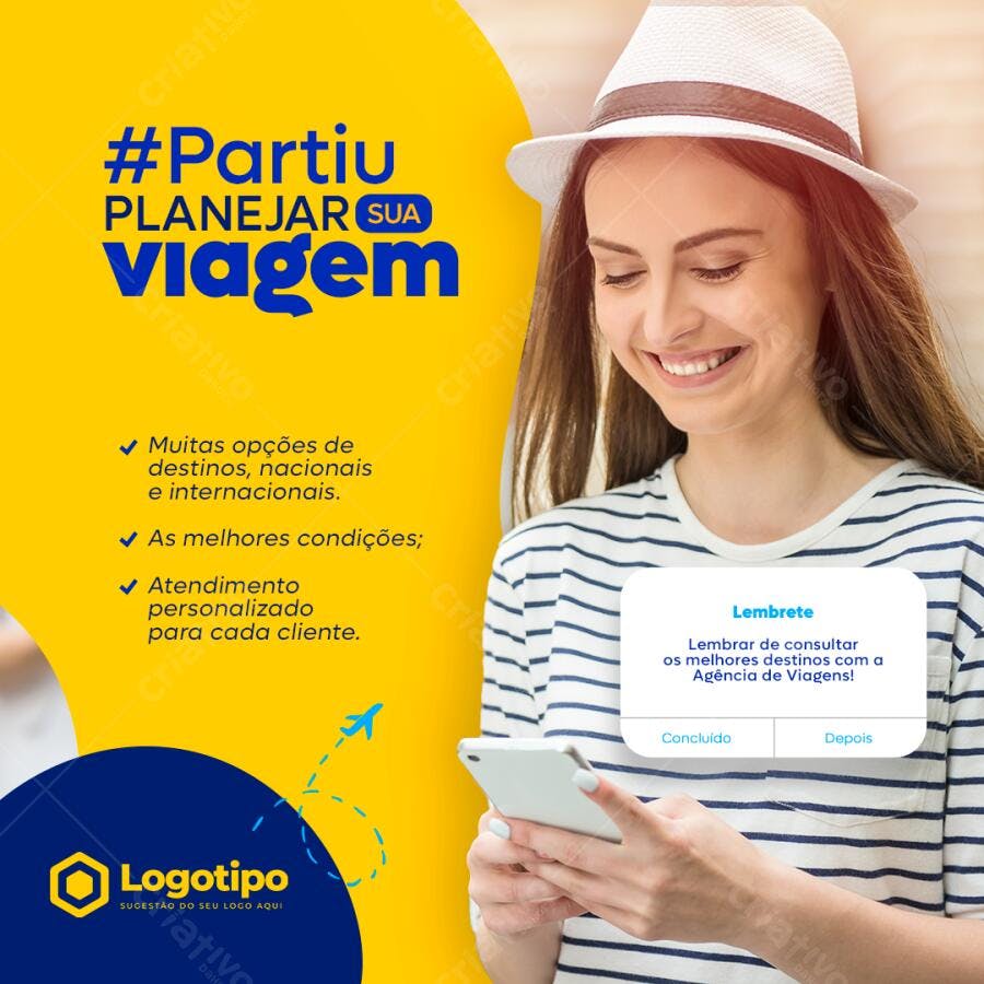 Flyer para Agência de Viagens PSD Editável