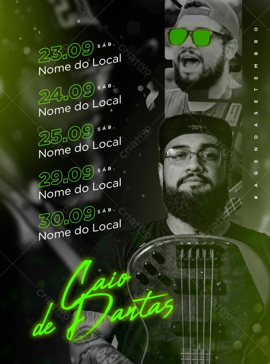 Flyer para Show Musical Setembro PSD Editável