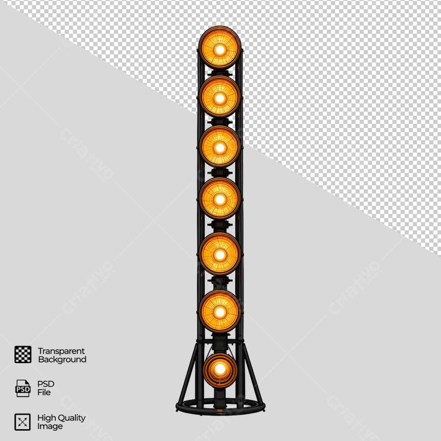 Mockup Iluminação Cênica PSD Editável