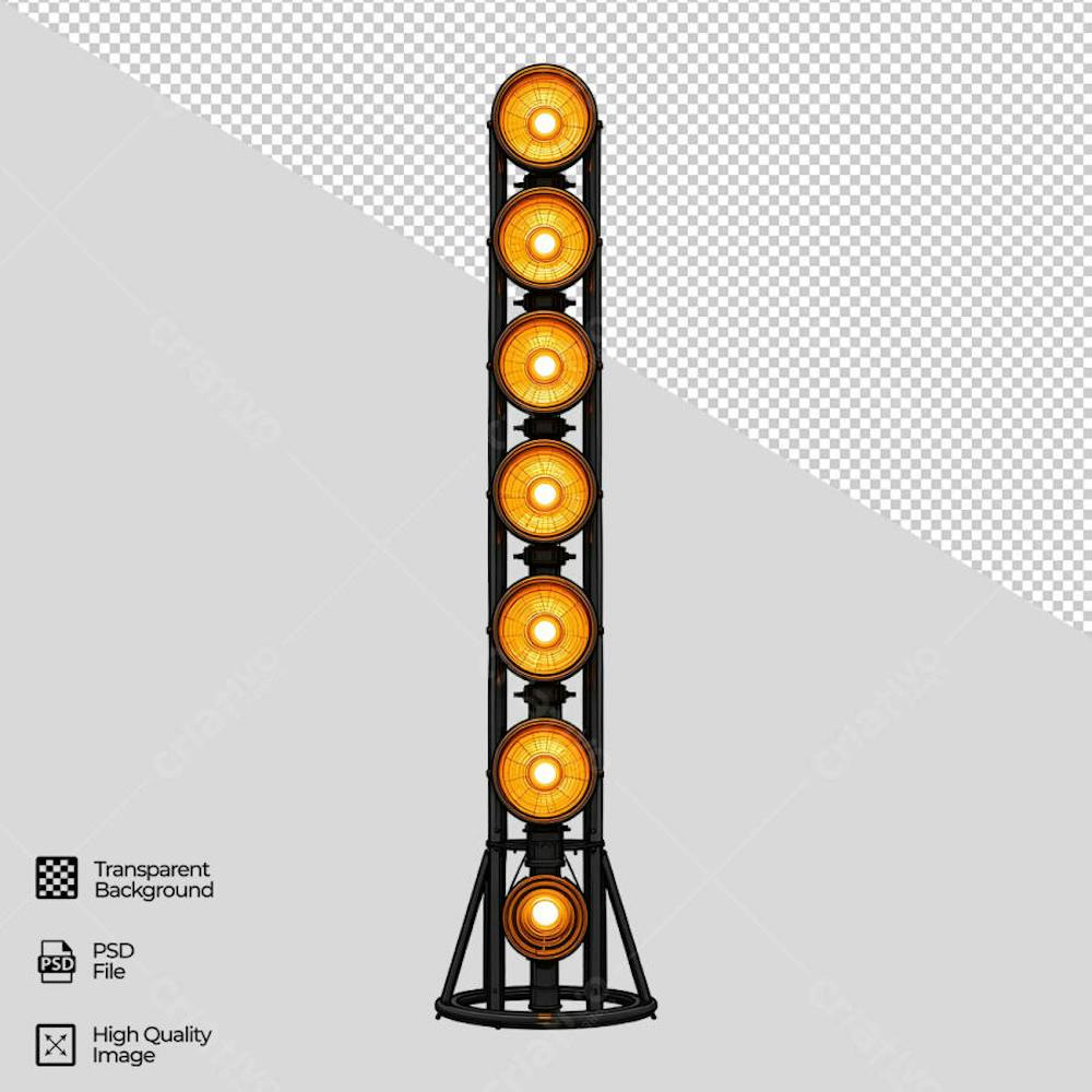 PSD ESTRUTURA COM REFLETORES ELEMENTOS PARA FLYER
