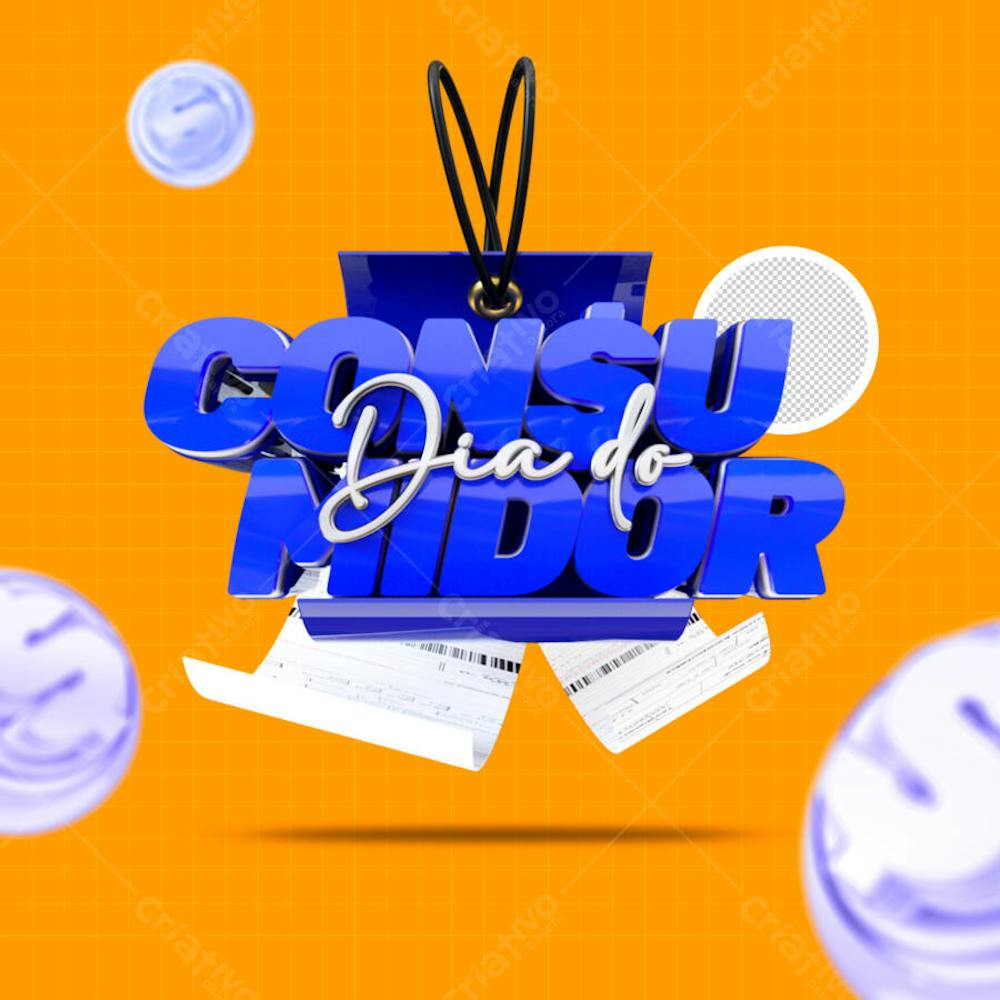 SELO 3D DIA DO CONSUMIDOR REDES SOCIAIS