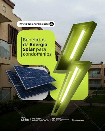 ENERGIA SOLAR  -  PSD EDITAVEL 
