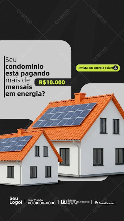 ENERGIA SOLAR  -  PSD EDITAVEL 