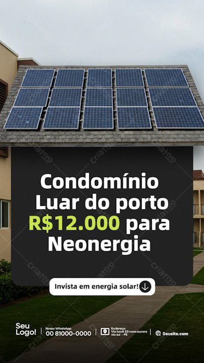 ENERGIA SOLAR  -  PSD EDITAVEL 