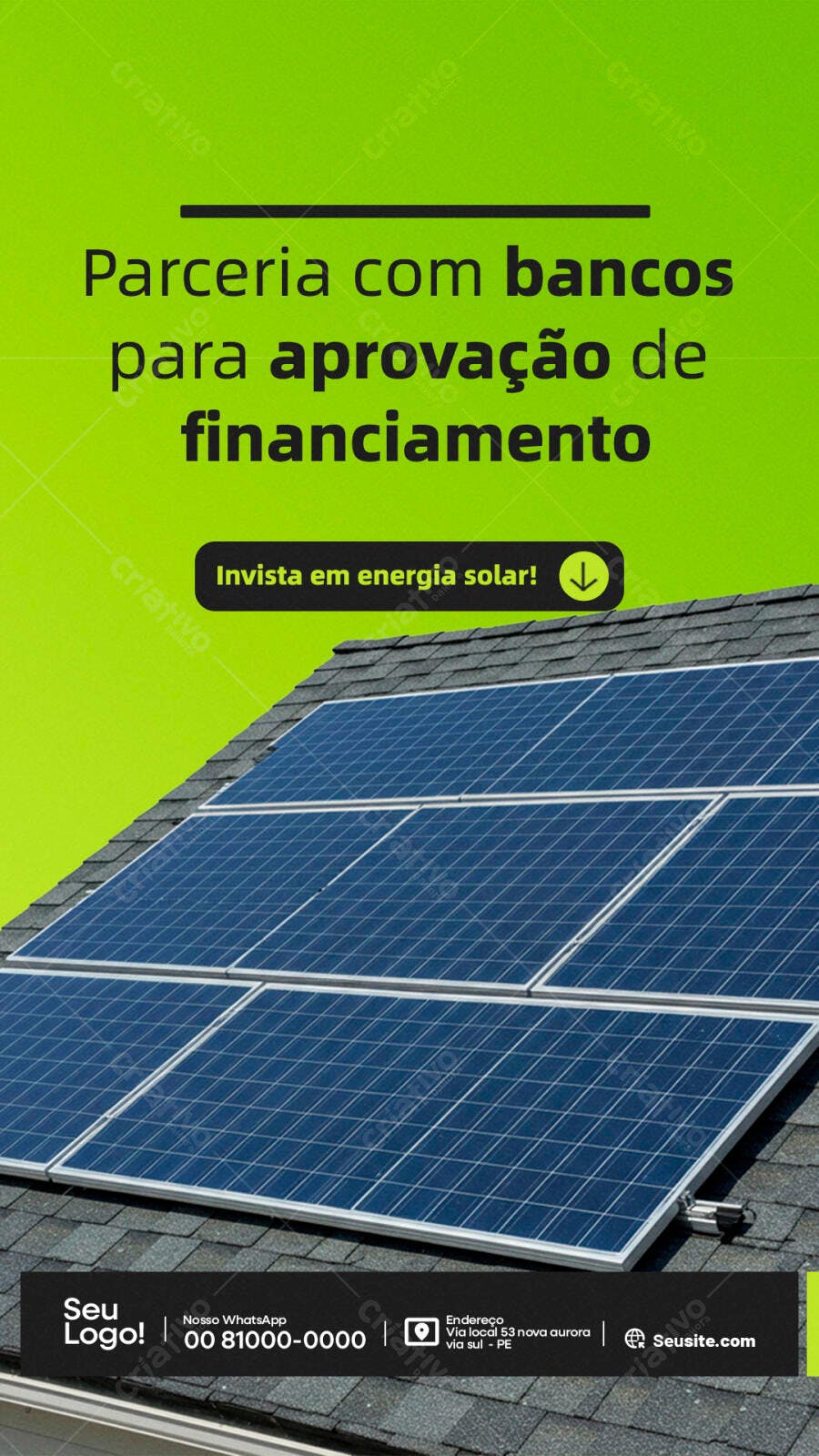 Post para Energia Solar PSD Editável