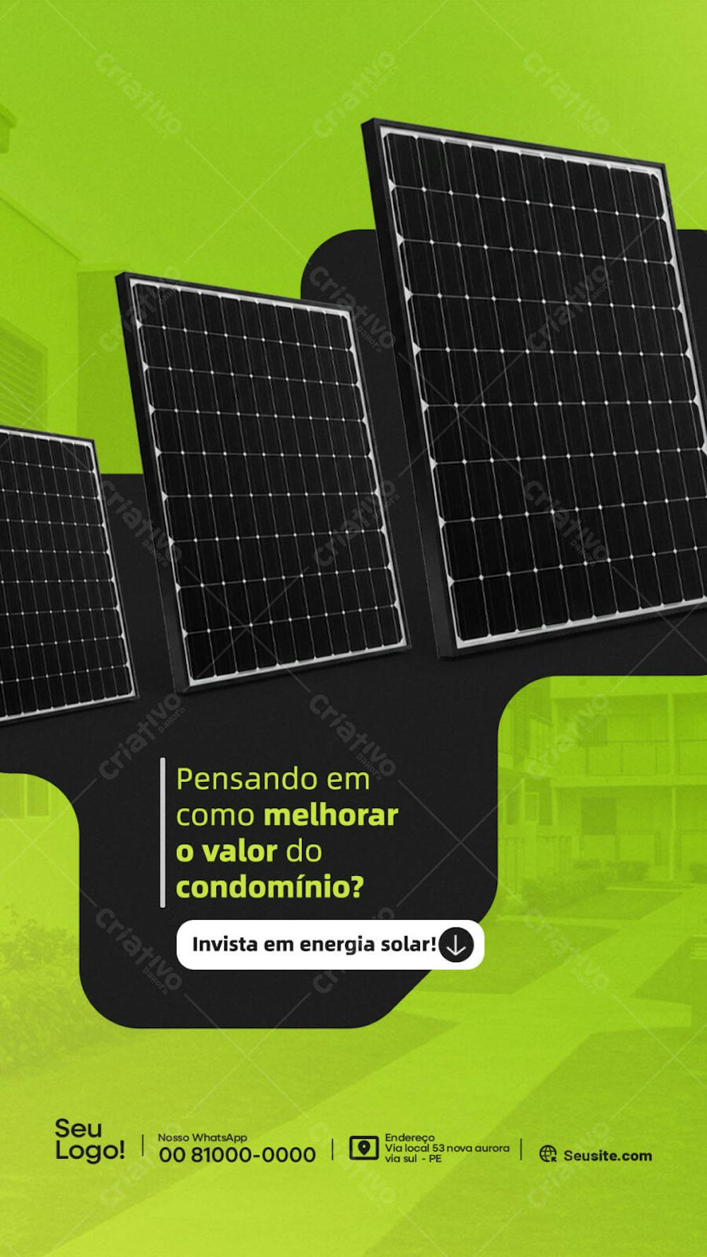 ENERGIA SOLAR  -  PSD EDITAVEL 