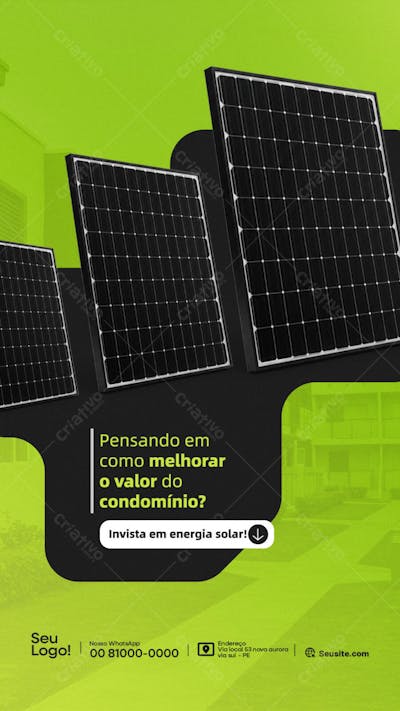 ENERGIA SOLAR  -  PSD EDITAVEL 