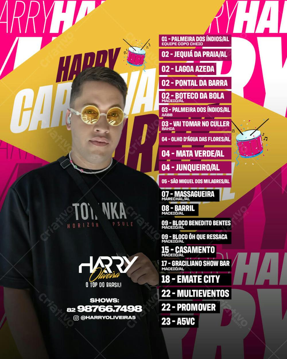 Agenda Carnaval 2025 - Harry