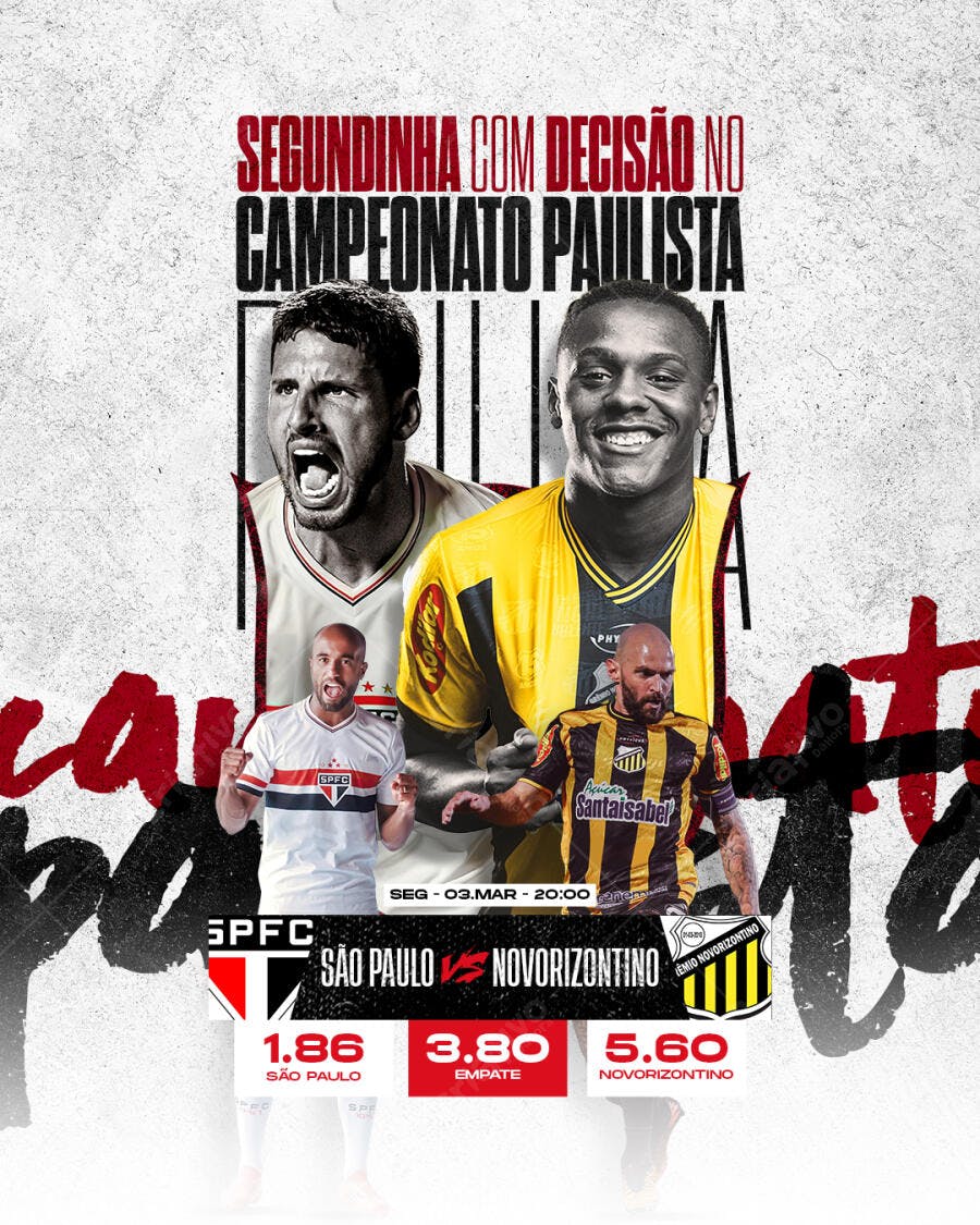 Flyer Campeonato Paulista 03 de Março PSD Editável