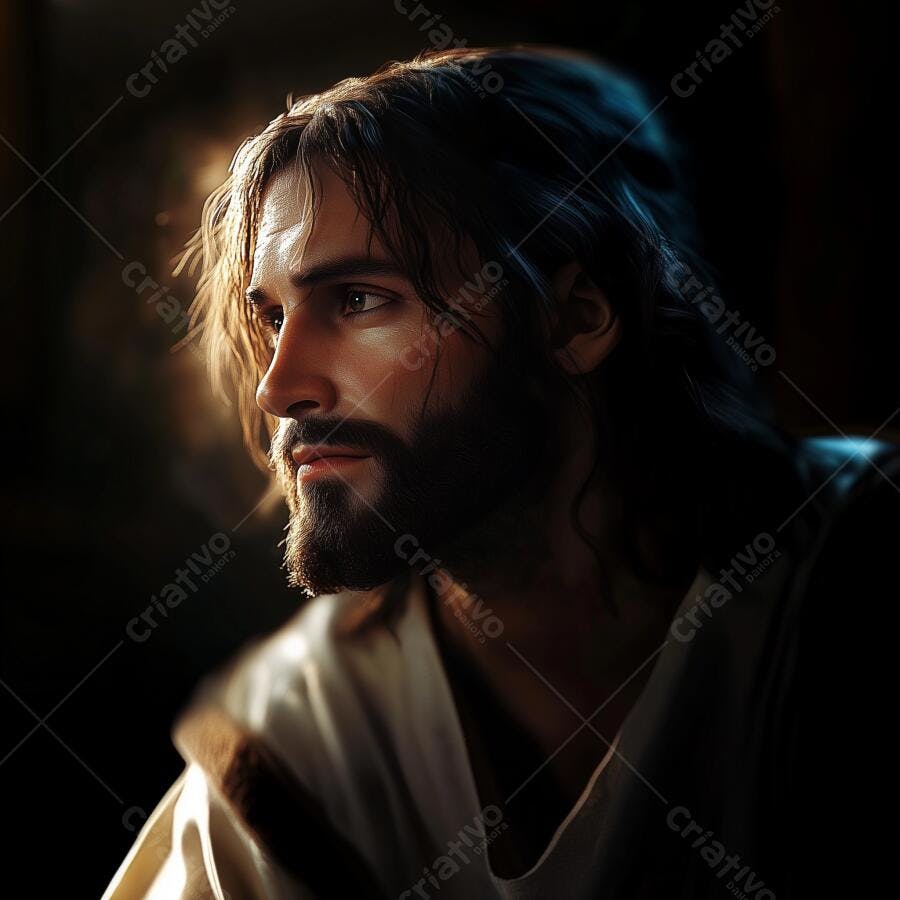 Retrato de Jesus Cristo Pensativo