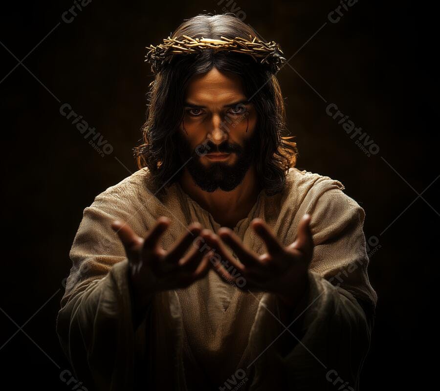 Jesus Cristo com coroa de espinhos