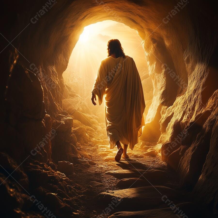 Jesus saindo do túmulo ressurreição