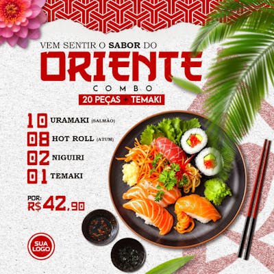 Feed Post Comida Japonesa Sushi