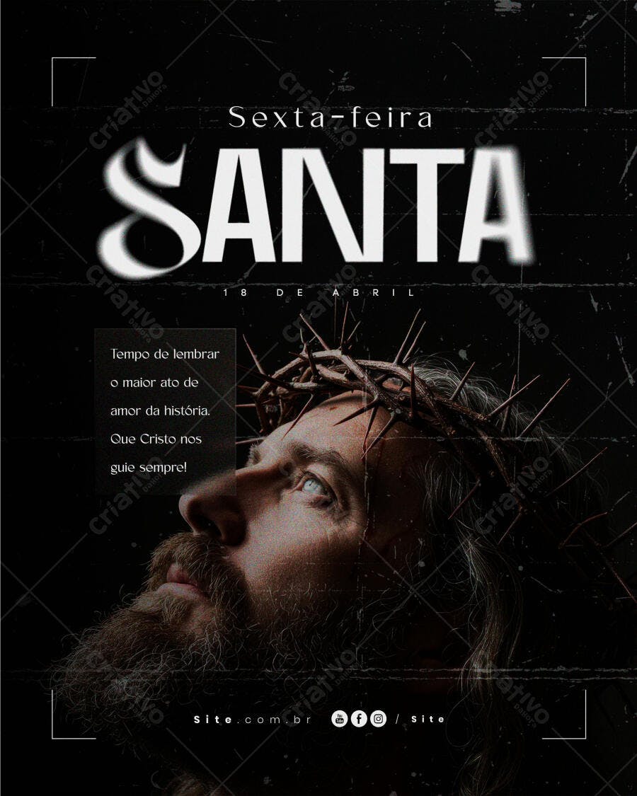 Flyer Sexta-feira Santa PSD Editável