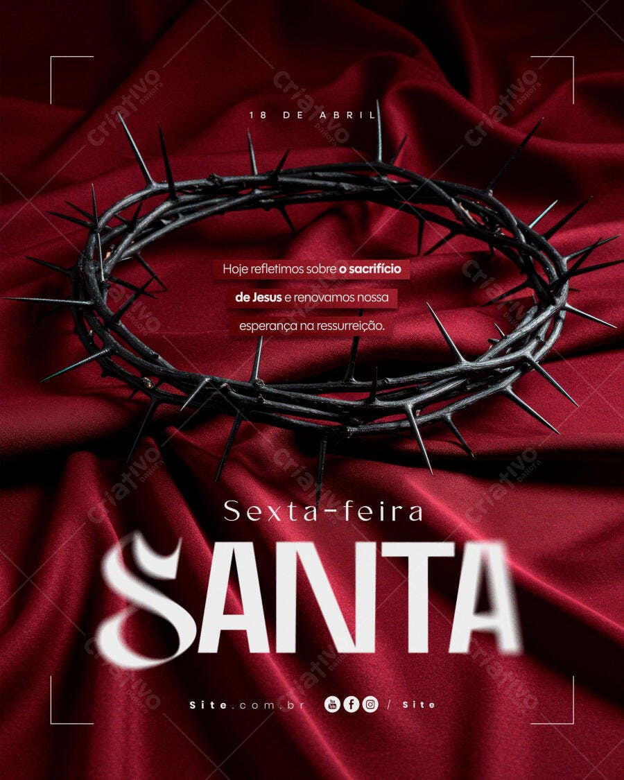 Flyer Sexta-Feira Santa PSD Editável