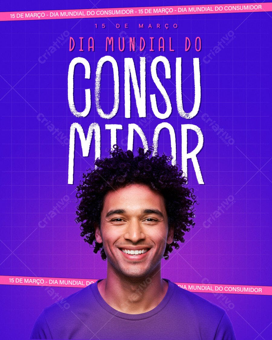 Flyer Dia Mundial do Consumidor PSD Editável