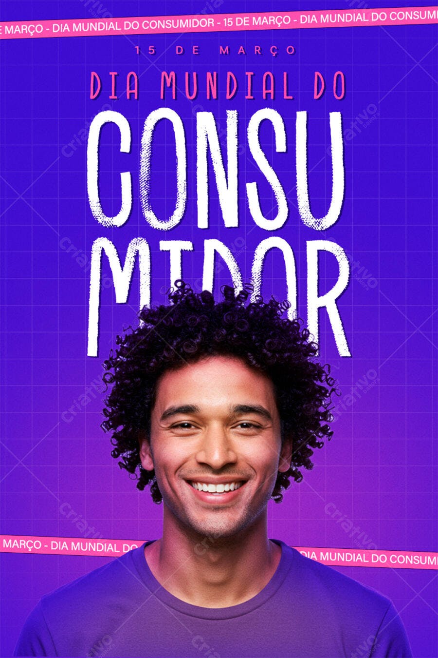 Flyer Dia Mundial do Consumidor PSD Editável