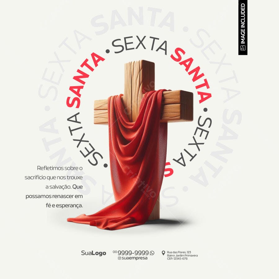 Flyer Sexta Santa PSD Editável