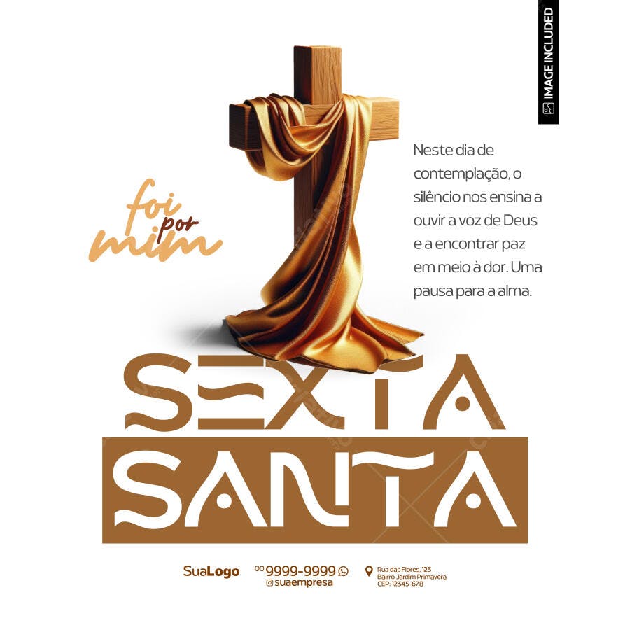 Flyer Sexta Santa PSD Editável