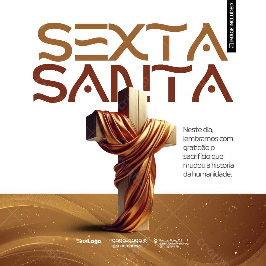 Flyer Sexta Santa PSD Editável