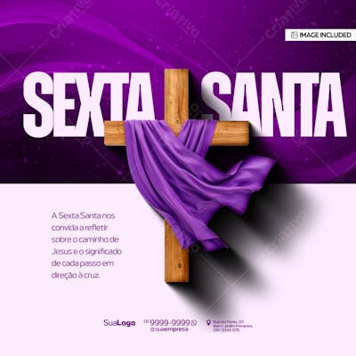 Social Media - Sexta-feira Santa - Criado com IA