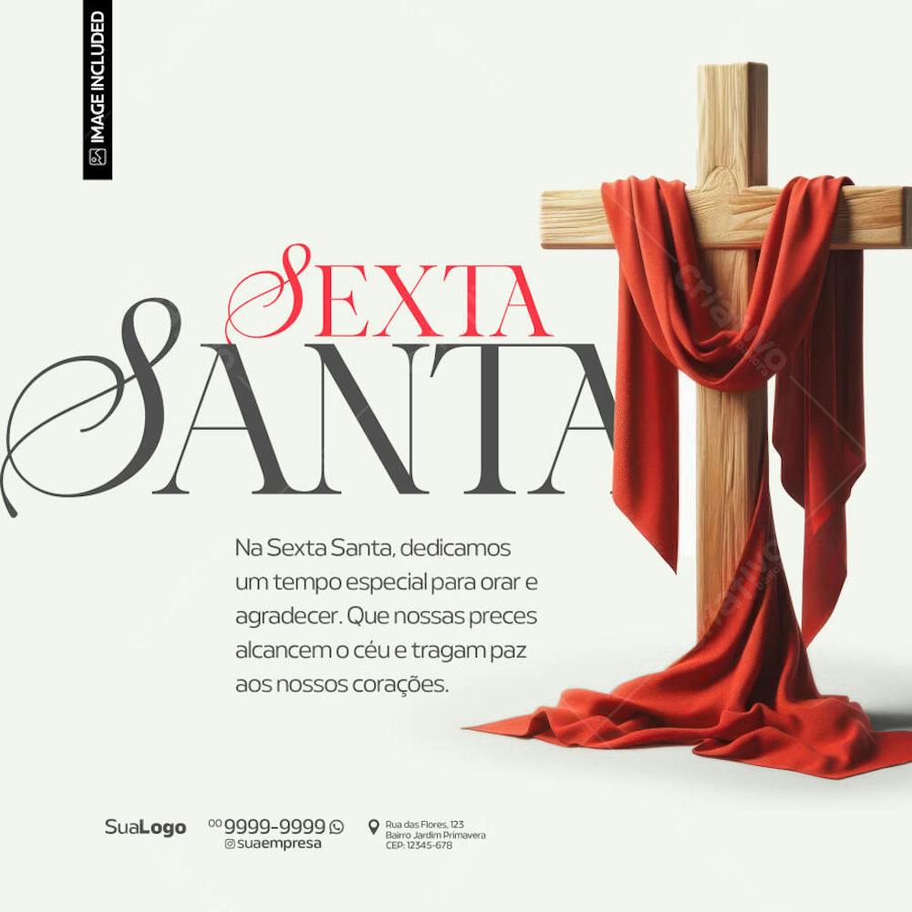 Social Media - Sexta-feira Santa - Criado com IA