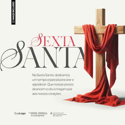 Social Media - Sexta-feira Santa - Criado com IA