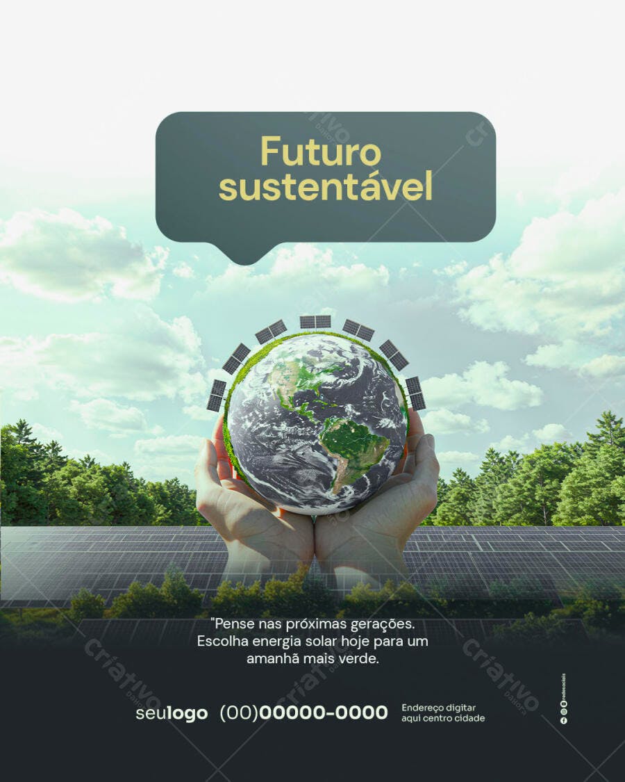 Post para Energia Solar PSD Editável