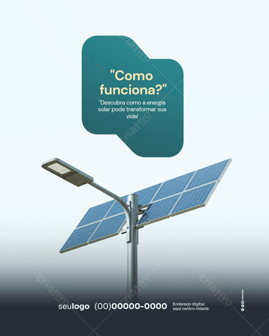 Post para Energia Solar PSD Editável