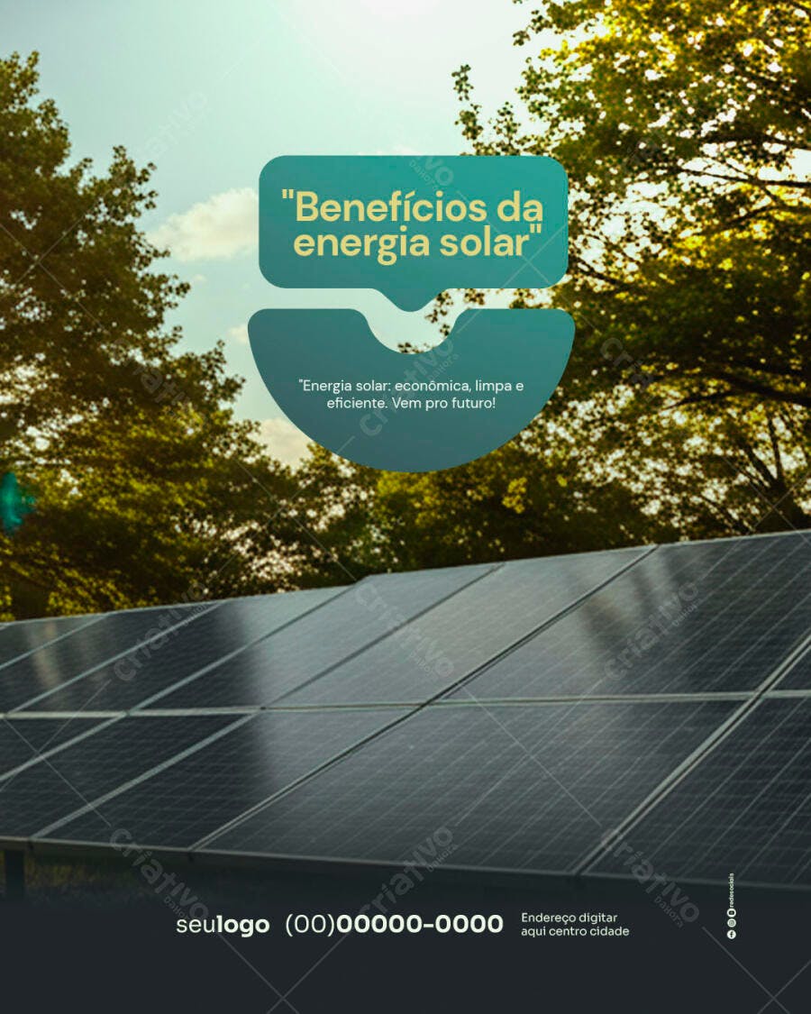 Post para Energia Solar PSD Editável