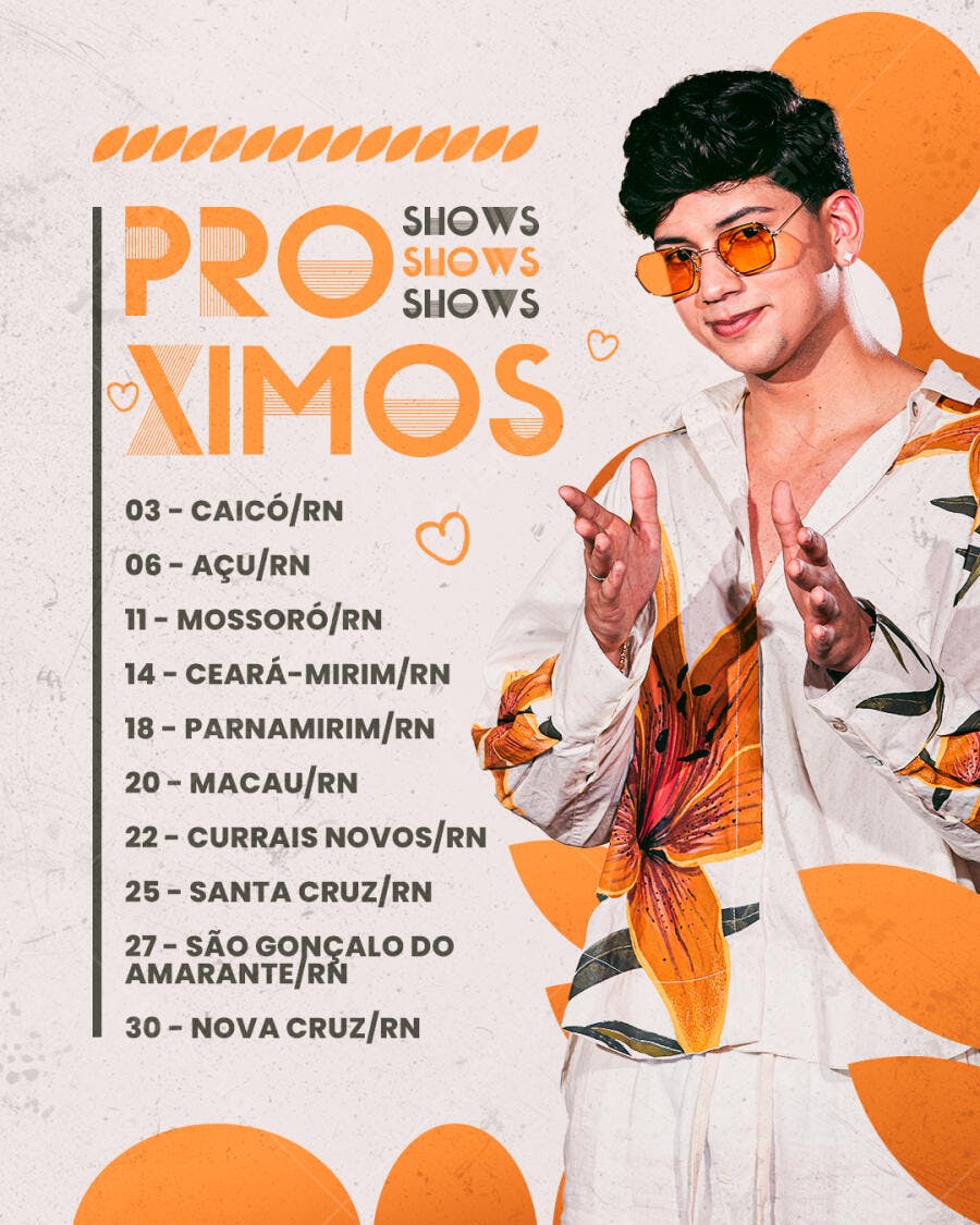 Flyer para Shows do Proximos PSD Editável