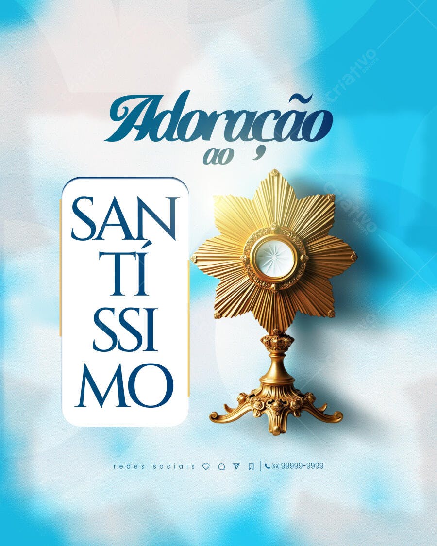 Post para Dia de Corpus Christi PSD Editável
