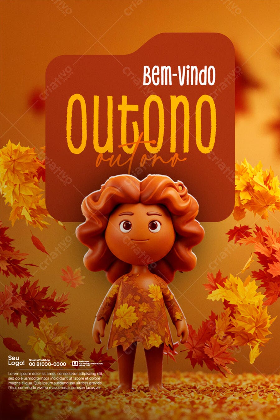 Flyer Outono PSD Editável