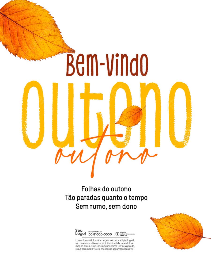 Flyer Outono PSD Editável