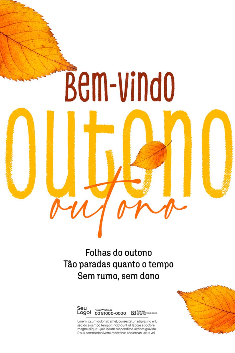 Post para o Outono PSD Editável