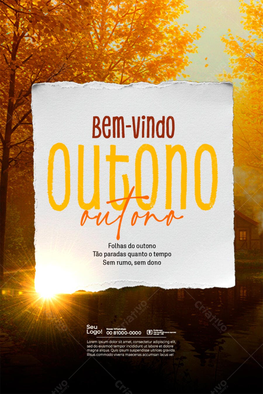 Flyer Outono PSD Editável