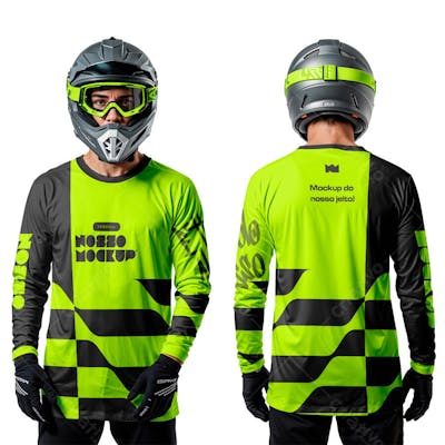 Mockup Camisa Masculina Piloto Off Road