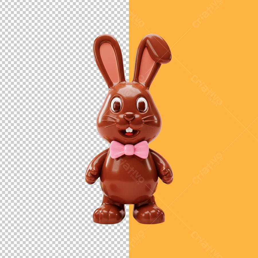 Coelhinho de Páscoa PSD Editável